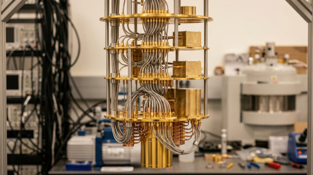 Quantum computer processor hardware with cryogenic cooling system