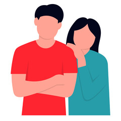 Fototapeta premium Couple Character Illustration