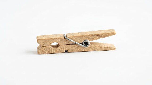 clothespin on white background