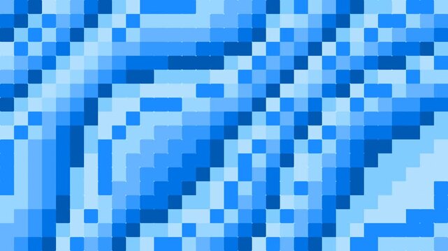 Abstract digital background featuring a vibrant blue pixelated wave pattern