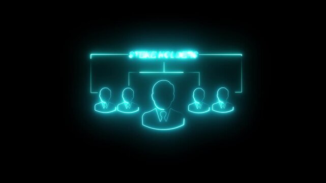 Stakeholders concept for business finance stakeholder investment management. Animated stakeholders icon on virtual screen on transparent background.