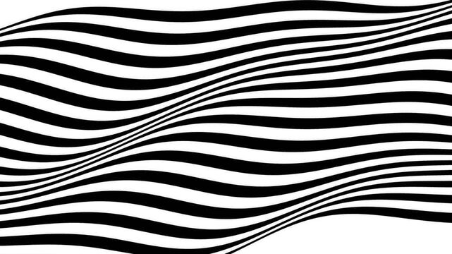 Abstract black and white flowing wave pattern design for visual interest