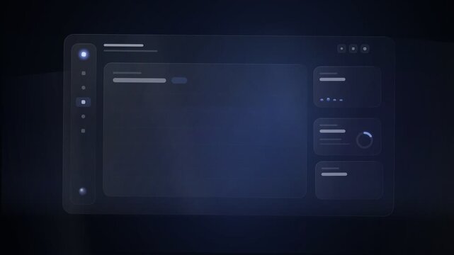 Dark Business Analytics Dashboard with Rising Growth Chart