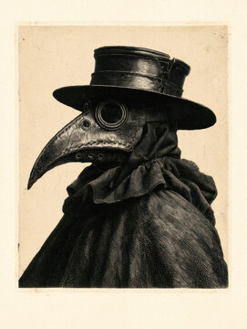 Vintage Plague Doctor Engraving &ndash; AI Generative