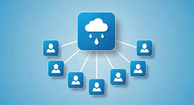 Cloud computing and network distribution connecting multiple users through a centralized system for enhanced data access