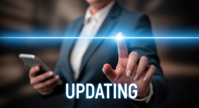 The future of digital interaction is here a businesswoman updating information with a holographic interface