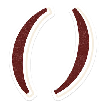 Bracket sign png cursive lettering icon typography