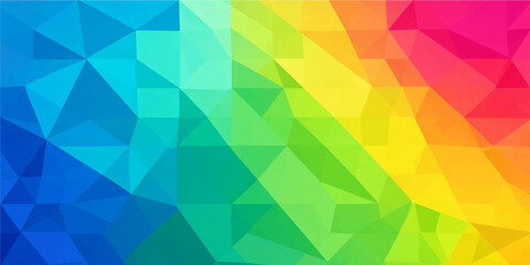 Fototapeta premium abstract rainbow low poly geometric background vector 3d colorful polygonal triangle gradient spectrum pattern