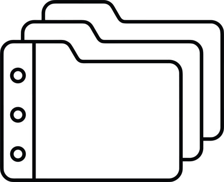 Organized digital document folders icon representing systematic file management archive storage system and corporate information database infrastructure