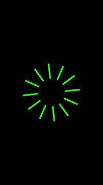 Animated circular loading mark with black background 
