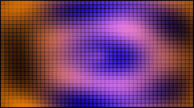 Abstract geometric grid pattern featuring vibrant purple and orange tones