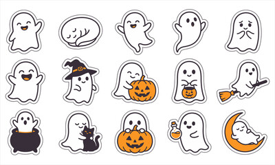 Fototapeta premium set of halloween monsters