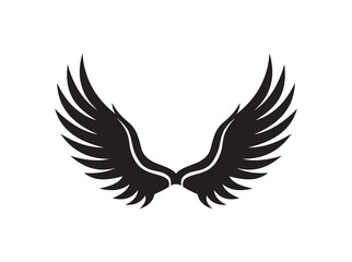 Fototapeta premium PrintA pair of bird wings as a symbol, featuring an elegant and minimalist style.