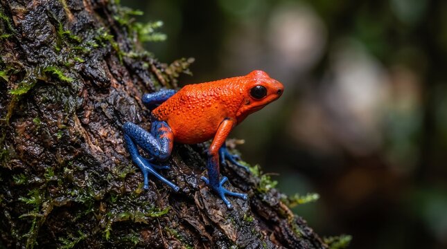 A strawberry poison dart frog (Oophaga pumilio).