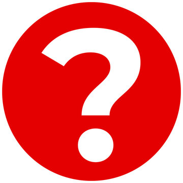 Red Question Mark Round Circle Button Help Support FAQ UI Icon Vector Isolated
