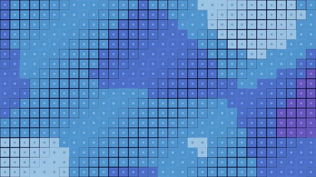 Abstract geometric pattern with blue and purple square grid elements