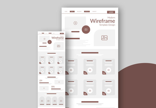 Landing Page Wireframe Template Layout