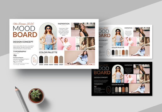 Mood Board Design Template Layout