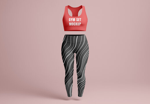 Woman Gym Set Mockup