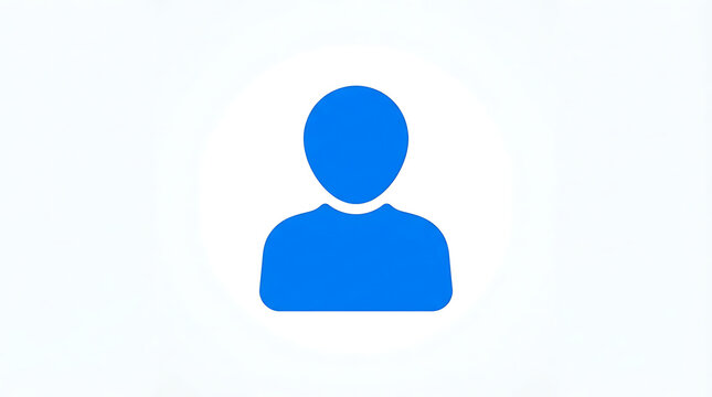 Blue silhouette person icon