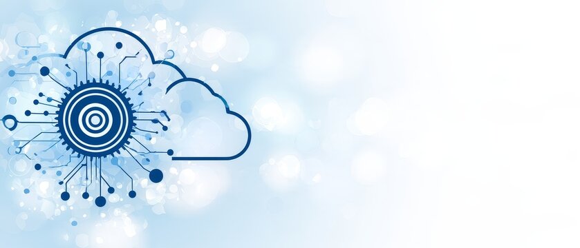 Abstract illustration of ai and cloud computing with a futuristic design featuring intelligent automation concepts