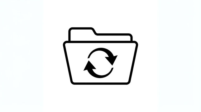 Folder icon with circular arrow symbol