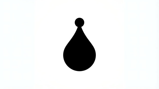 Black teardrop shape icon
