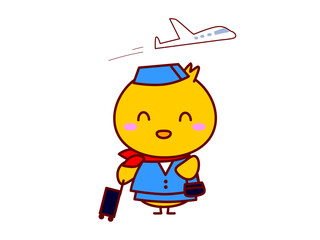 ひよこのキャビンアテンダント © twomoons