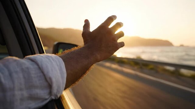 Coastal Journey Embracing Freedom, Adventure, and Joy on Scenic Road Trip Exploration, Relaxation, Peace, Happiness Found in Breathtaking Travel