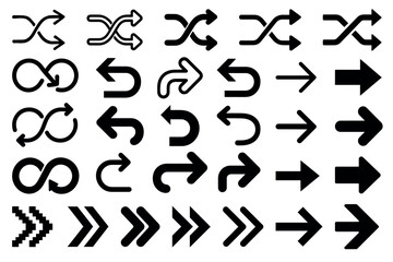 Fototapeta premium Diverse arrow icon collection vector