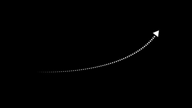 Dynamic glowing arrow  overlay, smooth arrow motion graphic animation on transparent background, arrow animation for UI element or Youtube overlay or directional graphics in 4k with alpha channel. 