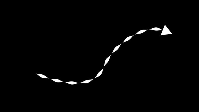 Dynamic glowing arrow  overlay, smooth arrow motion graphic animation on transparent background, arrow animation for UI element or Youtube overlay or directional graphics in 4k with alpha channel. 