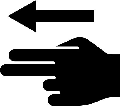 Two finger swipe left gesture icon