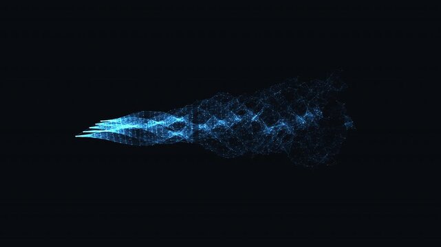 Neural network nodes and blue data pathways evolve seamlessly