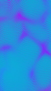 Animation of purple waves moving on blue background