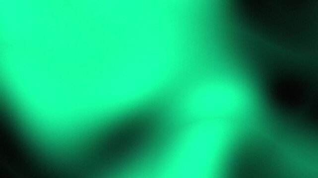 Mint green abstract video background footage. Blurred emerald and black gradient. Modern tech atmosphere with grainy texture.