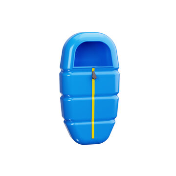 Sleeping Bag & Camping Bedroll 3d render icons