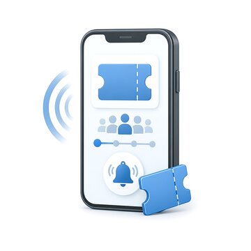 Digital Queue Management Ticket Icon


