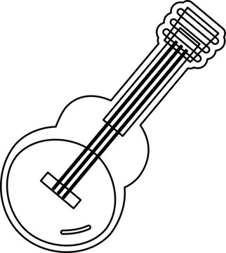 guitar outline icon symbol isolated
