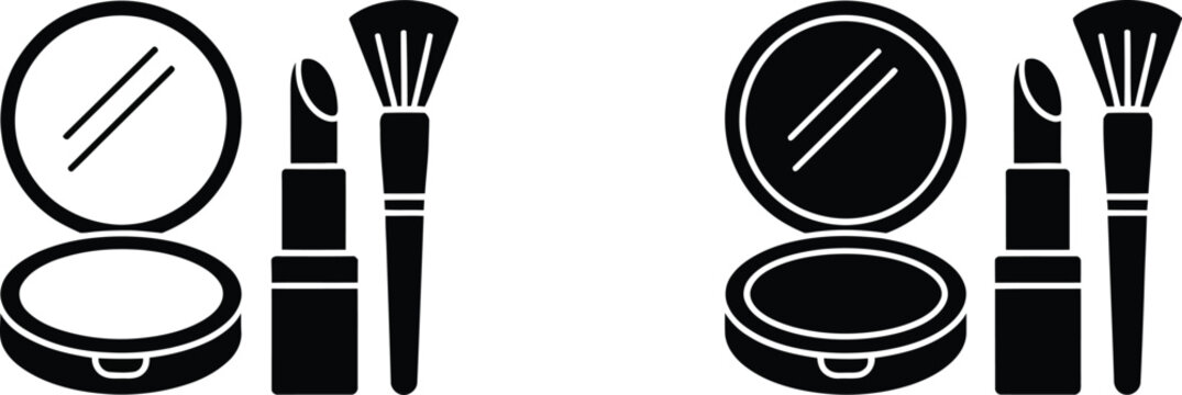 Makeup cosmetics beauty icon vector illustration