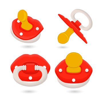 Baby pacifier isolated on transparent background for design