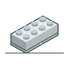 Gray Lego brick building block toy © NESHATSIDDEKY