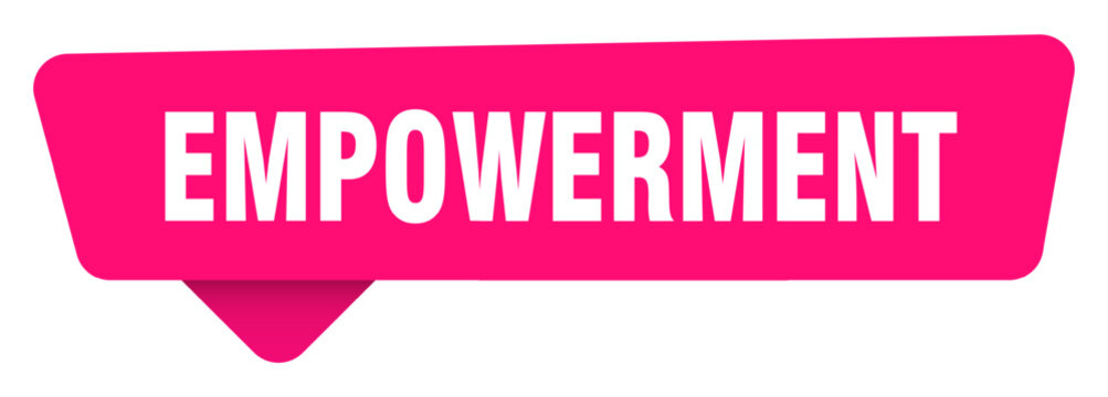 empowerment magenta sticker isolated on transpatent background. empowerment sign