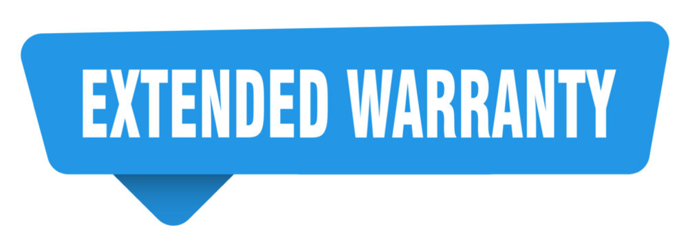 extended warranty sticker. extended warranty blue sign isolated on transpatent background