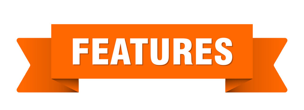 features ribbon isolated on transparent background. features ribbon