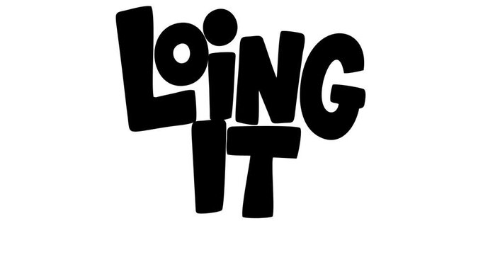 Loving It Word Motion Graphic Text Animation, Positive Vibe Kinetic Typography for Vlog and Social Media