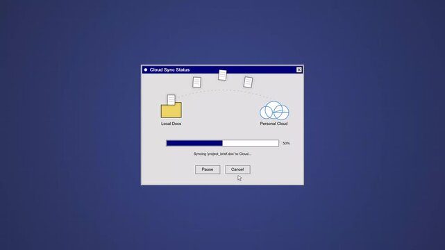 Windows XP Classic File Download Dialog Progress Bar Blue Background