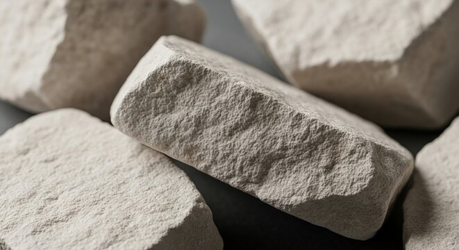 Close-up Macro View of Rough Textured Natural Stone Surfaces