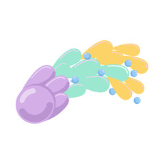 Naklejka premium Abstract colorful shapes with bubbles