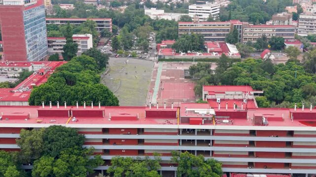 Bird's-eye view of the Faculty of Chemistry at UNAM, CDMX